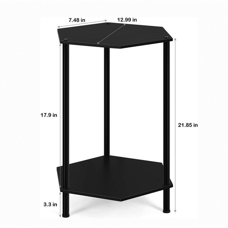 Ensemble de tables de bout 21,85 po Lekenya, Noir