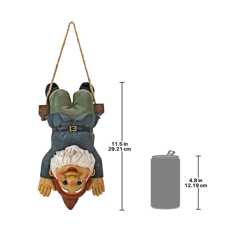 Alfie the Acrobat Gnome on Faux-Wood Swing
