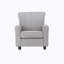 Chaise berçante en lin Denzell gris clair