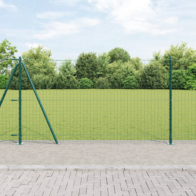 Galvanised Steel Border Fencing, 120 x 1000 x 0.2 cm, Green