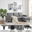 Upholstered L-Shaped 3-Seater Sectional Sofa with Footstool-683723508