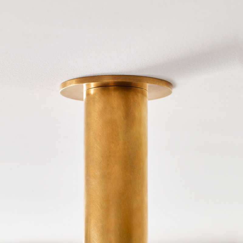 Ebell 1 - Light LED Flush Mount, Natural Brass