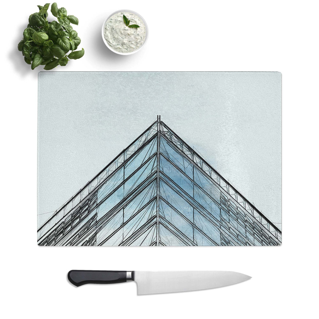 Tempered Glass Sketching the Architecture Vol.60 Chopping Board