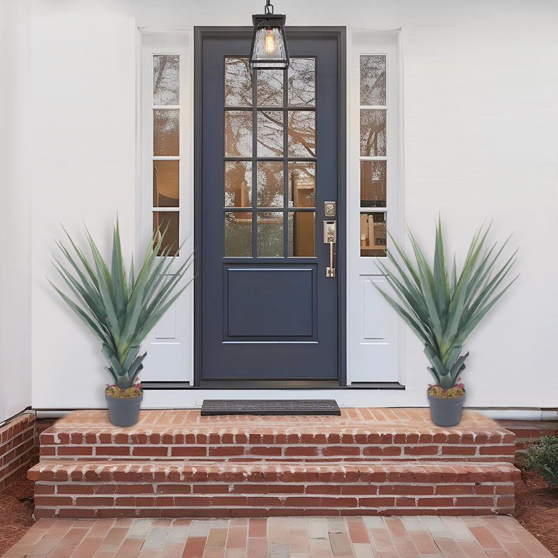2Pcs Artificial Spiked Agave Plants