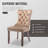 Velvet Fabric Upholstered Dining Chairs Set of 4,Khaki-477584263-477584260