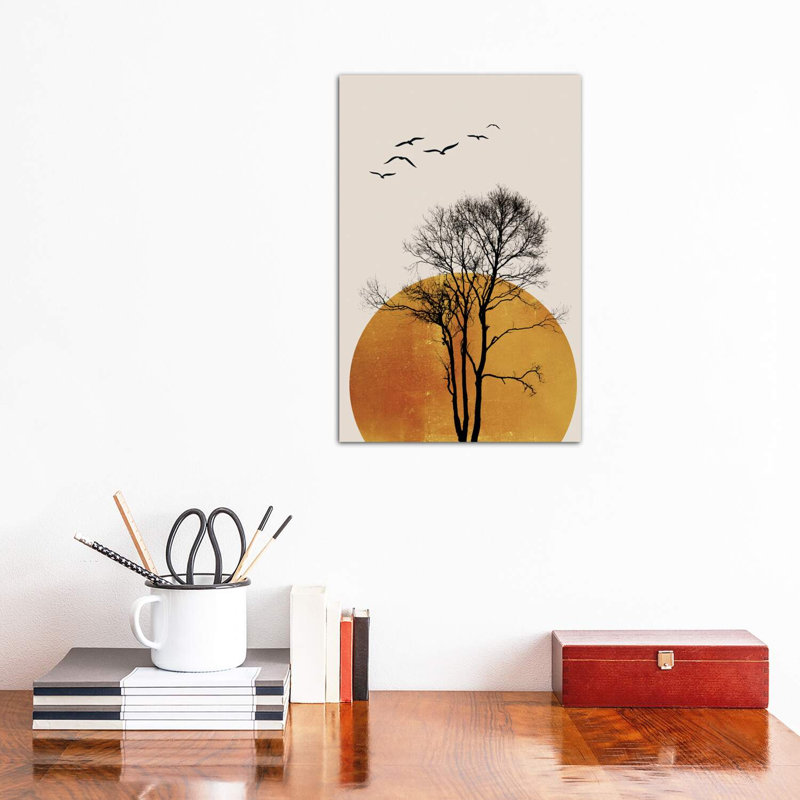 Winter Sunrise - Dark by Kubistika - Wrapped Canvas Print, 30.48 cm H x 45.72 cm W