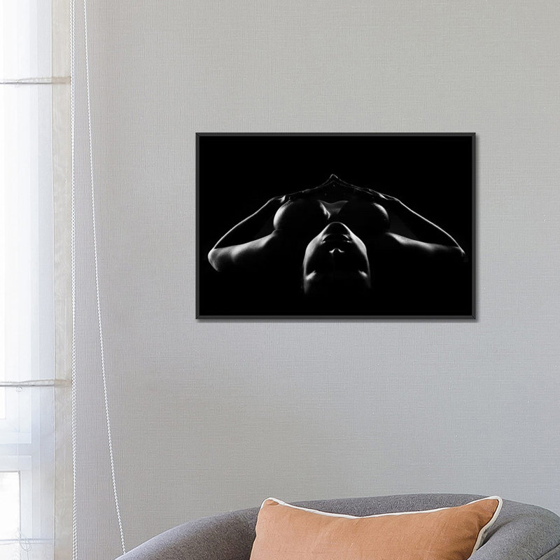 Modern & Contemporary, 18" H x 26" W, Picture Framed Canvas, Black