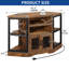 Meuble télé d'angle 47 po avec consoles média pour téléviseur de 50 po ou moins Breno-2008045362