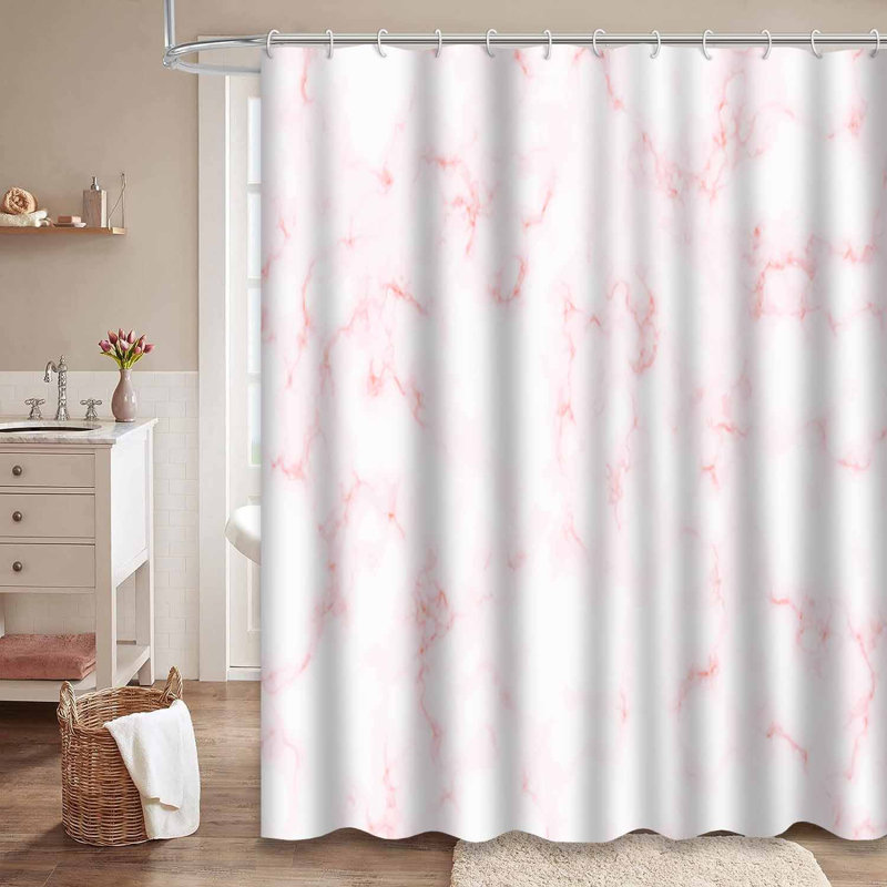 Rideau de douche Marble White, L 72 po x l 72 po