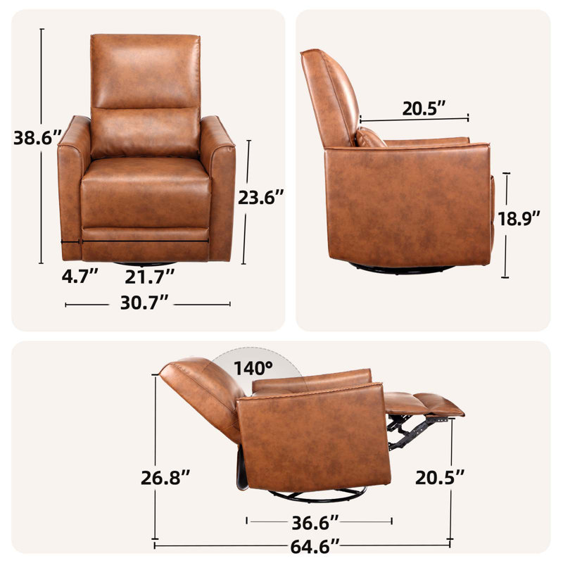 Stazia Faux Leather Recliner