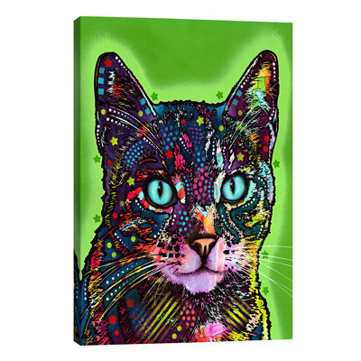 Watchful Cat by Dean Russo - No Frame Print on Canvas