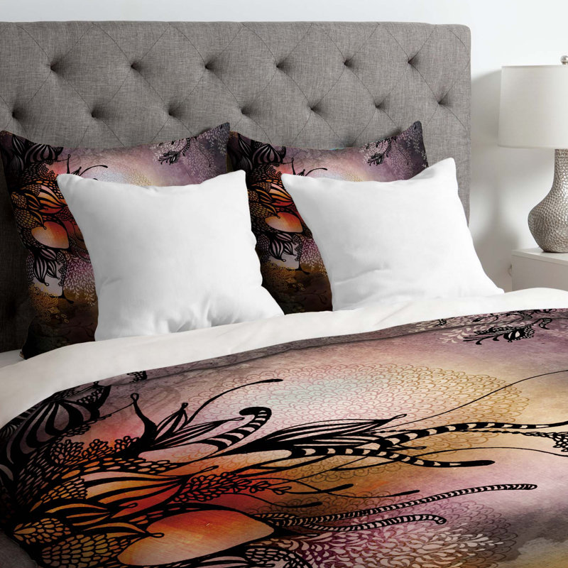 Iveta Abolina Modern & Contemporary Floral Duvet Cover, King Duvet Cover