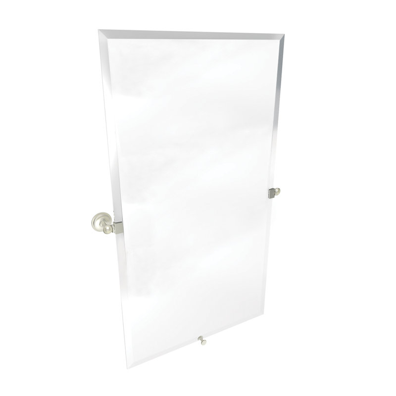 London Terrace Frameless Pivoting Mirror, 36" H x 20" W, Polished Chrome