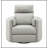 Sagen Gray Faux Leather Glider Recliner With Swivel, Combining Comfort And Style For Modern Living