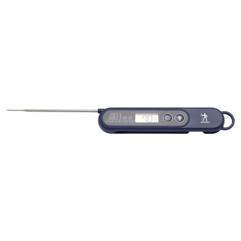 Henckels Blue Digital BBQ Meat Thermometer with Foldable Probe