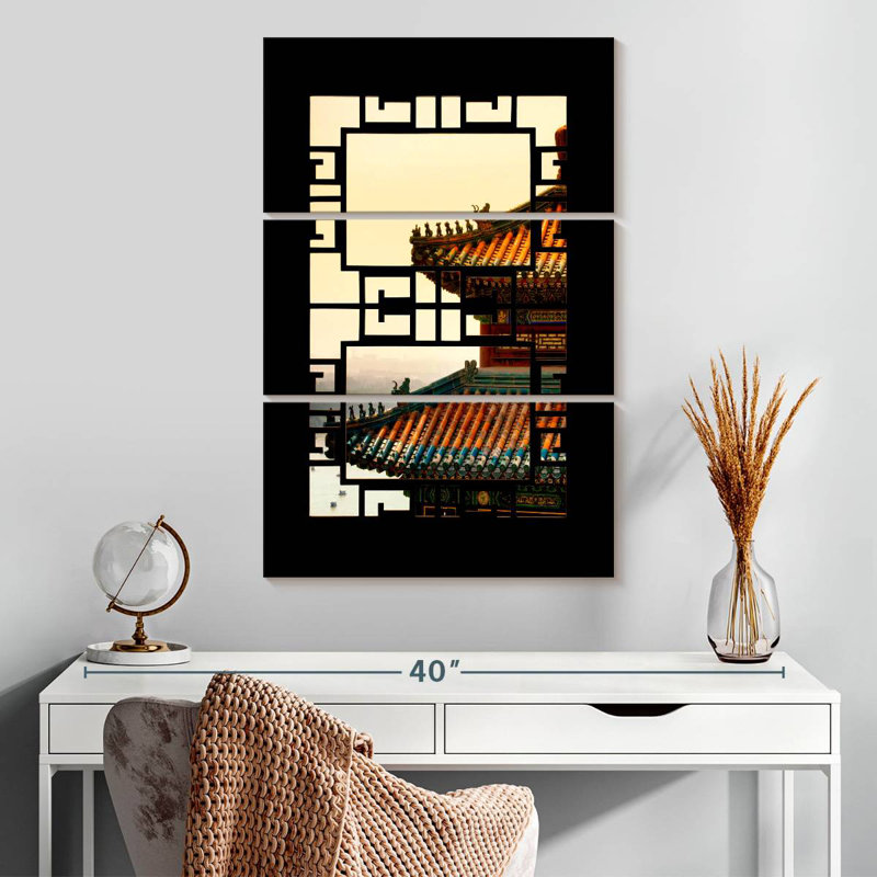 Nicci Asian Window Sunset, H 32 po x l 20 po