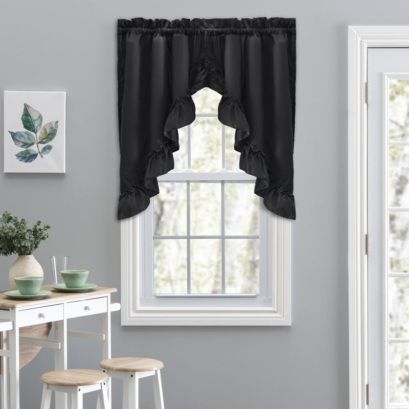 Ellis Swag Window Valance, Black