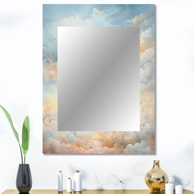 Heavenly Horizons - Sky Decorative Wall Mirror, Traditional Mirror, Printed Metal Art, 40" x 30"