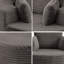Fauteuil rond à compression de 55 po avec dossier rembourré et assise profonde-1302976990