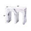 Table chic en pierre reconstituée - couleur marbre blanc, imperméable, 22 po x 18 po 12 po, chaleur d'apparence 12 lb, 22 po x 12 po x 18 po,
