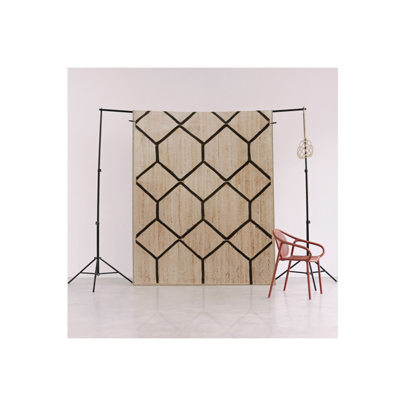 Striped Section Geometric Shape Creative Modern Decorative Machine Washable Area Rug, Runner 3'3" x 9'10"