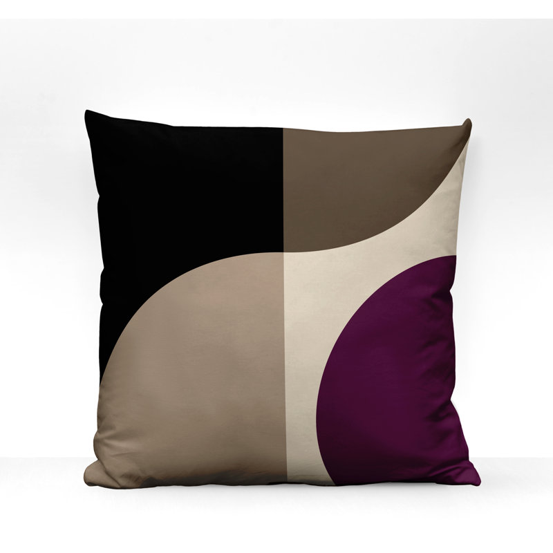 Coussin intérieur / extérieur en polyester filé Yesna, 19 po x 19 po, Mauve