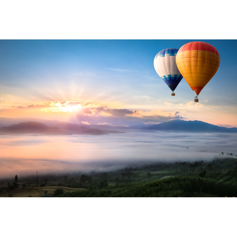 Hot Air Balloon - Wrapped Canvas Print, 30cm H x 46cm W x 3.8cm D