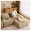 Canapé modulaire 146 po en forme de U modulaire 146 po, canapé surdimensionné en flanelle 4 places avec repose-pieds mobile-644164203