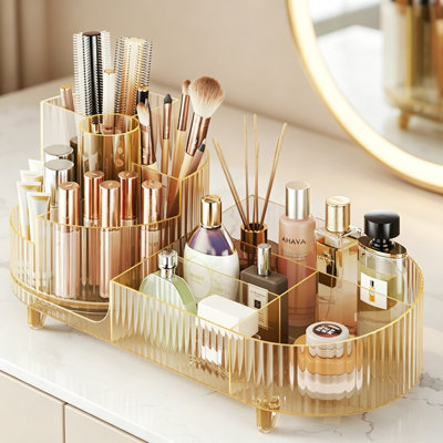 Plastic Compartment Makeup Organiser