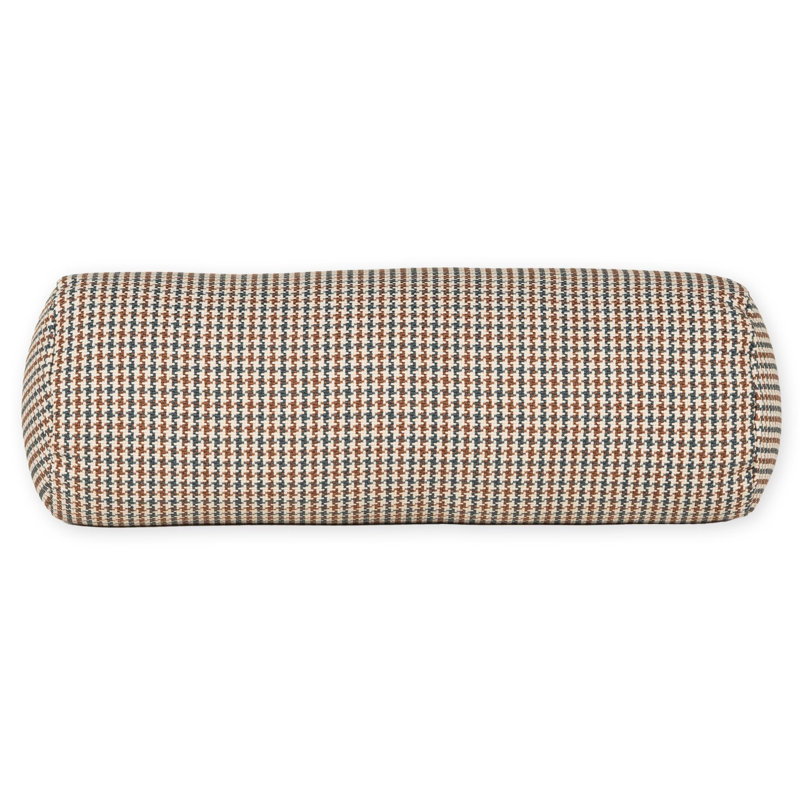 Housse et insert de coussin carré en polyester Highclere, Polyester, Prusse géométrique 1, Traversin H 8 po x l 21 po