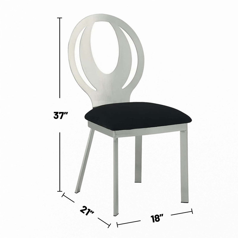 Ensemble de 2 chaises d'appoint en microfibre et en métal