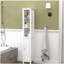 Armoire de rangement de 66,92 po de hauteur avec tablettes réglables, armoire autoportante mince à 1 porte avec anti-basculement, compartiments ouverts, pour la maison, les petits espaces, la salle de bain, la cuisine, le salon