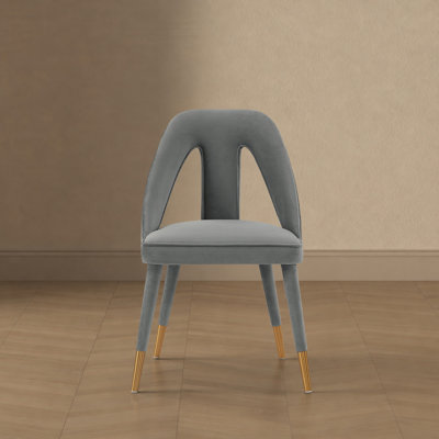 Chaise d'appoint en velours Neda
