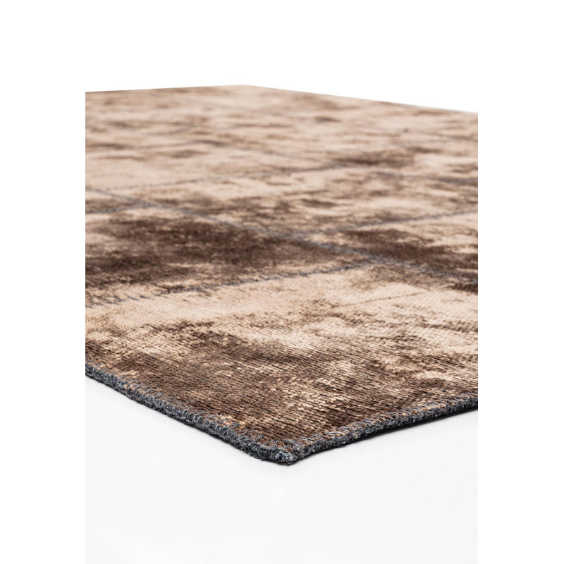 Rapture Patchwork Area Rug in Brown, Rectangle 6'7" x 9'10"
