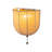 1 - Light Retro Pull Chain Semi Circular Linen Wall Sconce