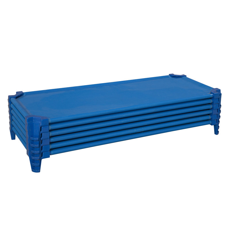 Lit de camp pour enfant empilable, Bleu, Standard