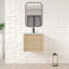 Meuble-lavabo suspendu minimaliste en chêne blanc de 61 cm (24 po) - Meuble de salle de bain de luxe