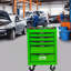 Coffre à outils roulant en métal à 5 tiroirs avec glissières à roulement à billes, armoire de rangement en acier verrouillable et mobile pour l'organisation de l'atelier.