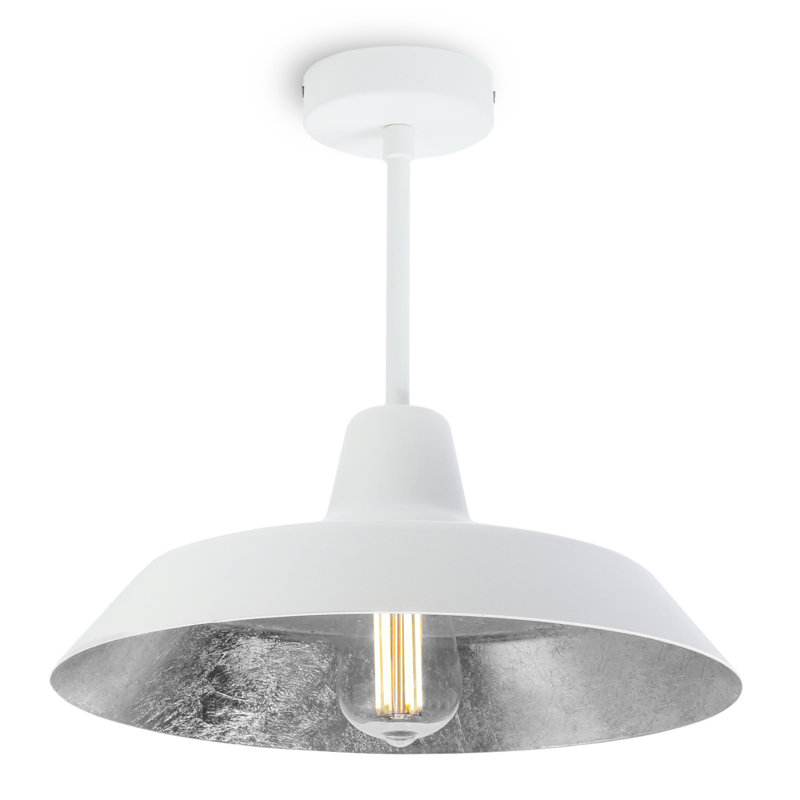 Cinco Basic Semi Flush Mount, White/White, White