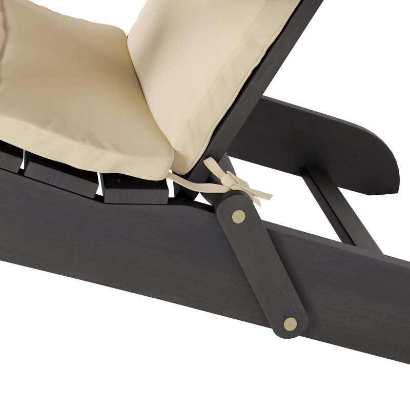 Matthias Foldable Outdoor Adirondack Set, Dark Gray/Khaki
