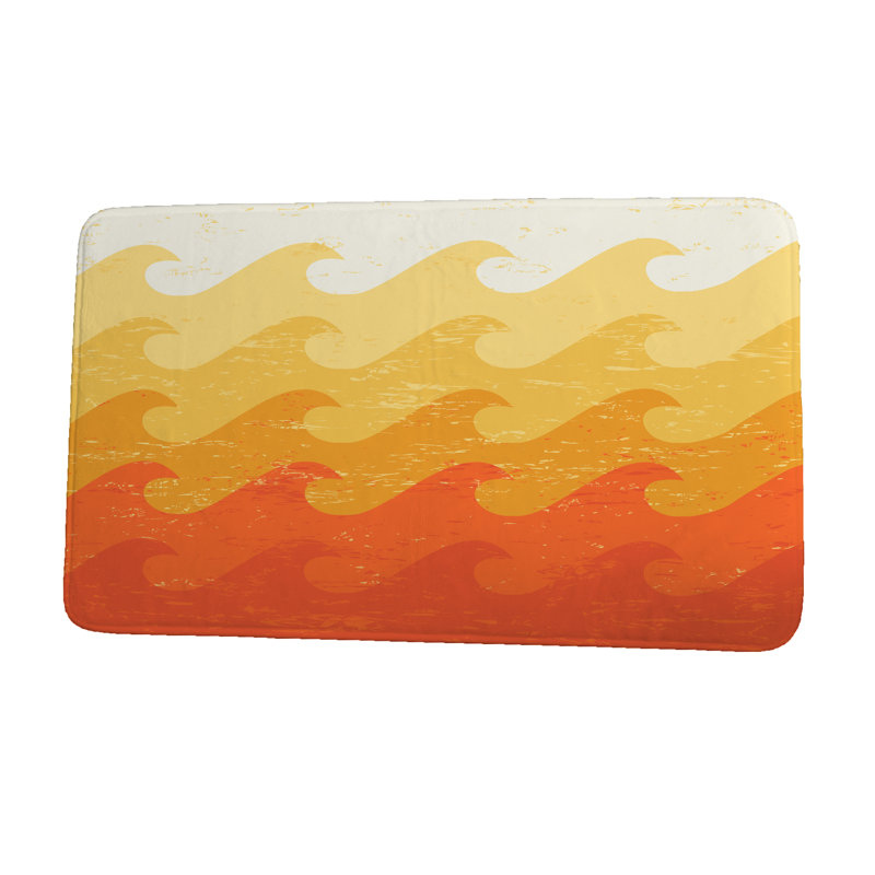 Non-Slip Bath Mat, 17" W x 24" , Yellow