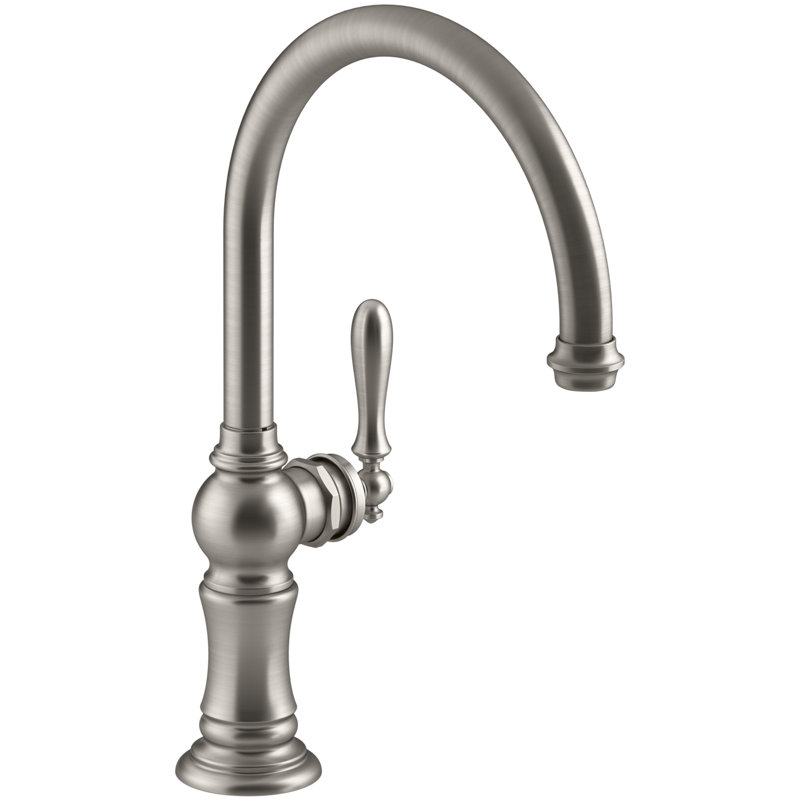Artifacts® Single-Hole Kitchen Faucet with Swing Spout, Arc Spout Design, Vibrant Stainless