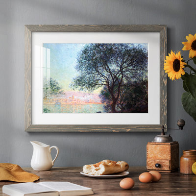 Antibes vues de La Salis par Claude Monet - Reproduction d'art, encadrée sous verre et sous passe-partout, grand format pour salon
