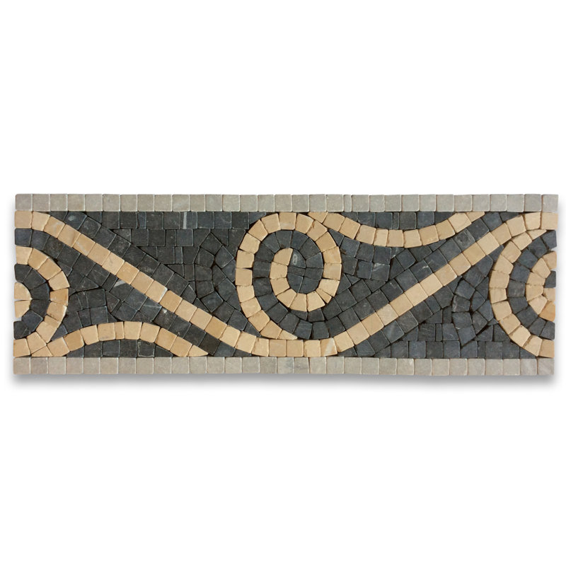 Carreau de mosaïque en marbre 4 po x 12 po Azalea