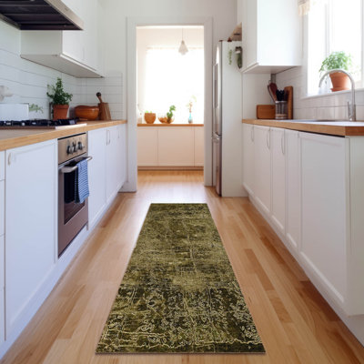 Premium Machine Washable Cerrito AMF559 Brown Rug