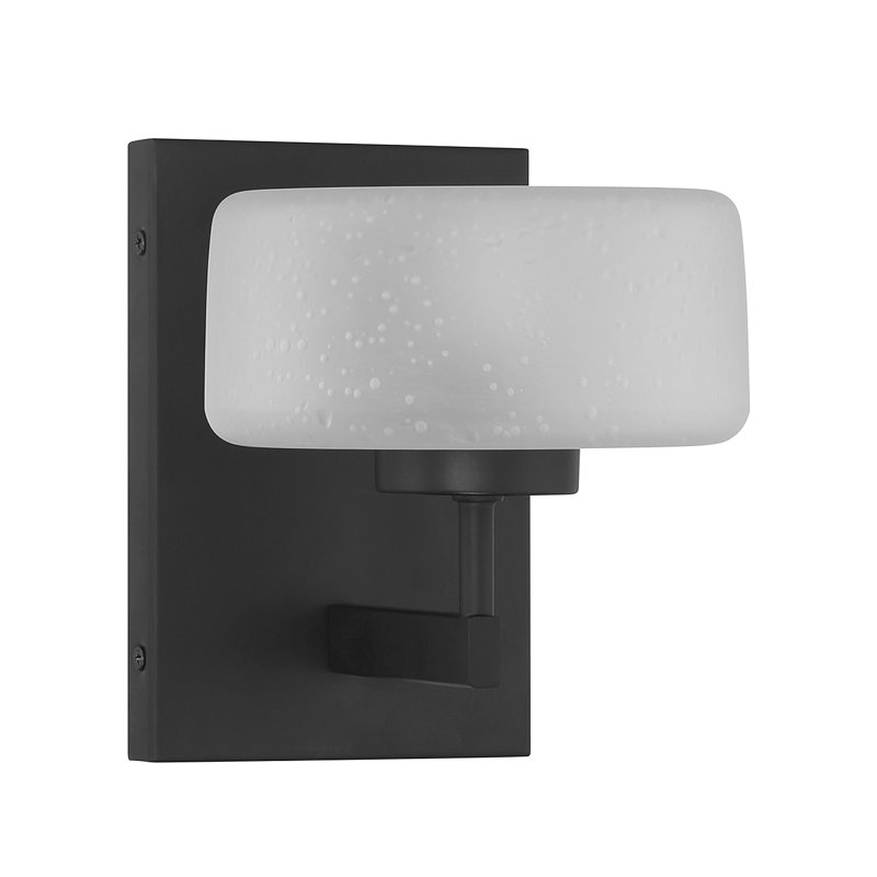 Applique à bras en métal, Noir mat