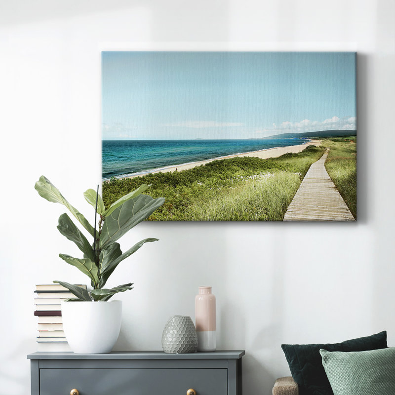 Toile tendue Ivimage Beach Boardwalk-Gallery, H 24 po x l 36 po