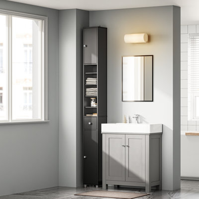 Armoire de rangement haute avec 2 portes et 1 tiroir Dirksen