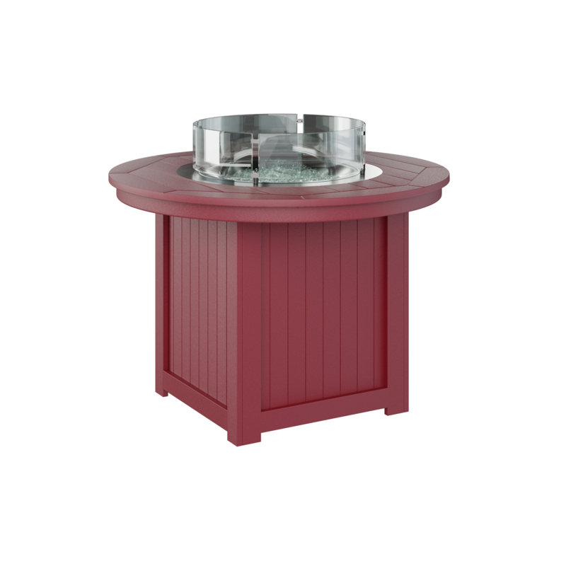 Foyer de table rond Berlin Donoma, Rouge écarlate