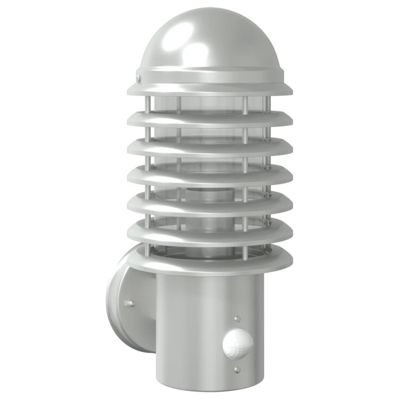 Dashrath Plug-in 1 Light Outdoor Wall Light, Silver